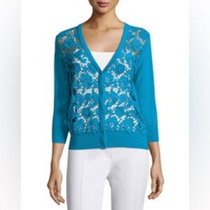 ESCADA 2 Piece Sweater Set in Blue Size Large